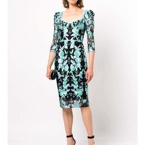Stunning Marchesa Notte Embroidered Cocktail dress.  Size 6